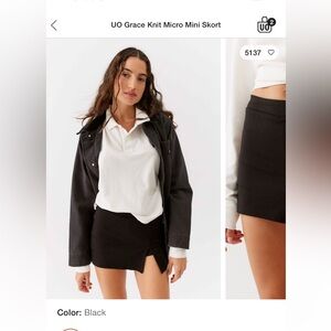 UO Grace Knit Micro Mini Skort NWOT